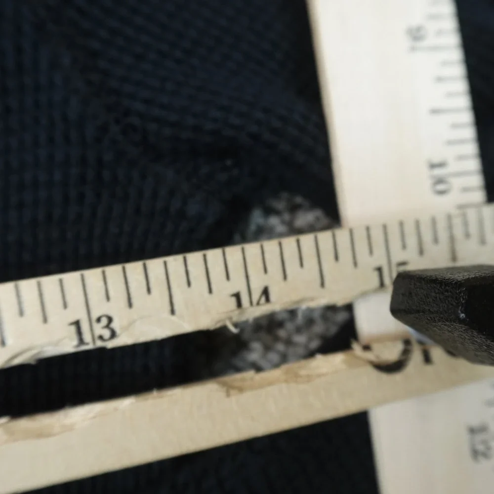 VTG Polo Ralph Lauren Sweater Mens S Black Waffle Knit Crewneck Thermal Pullover